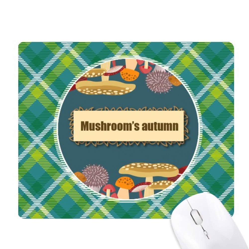 Tapis de souris champignon bleu illustration pixel grille verte