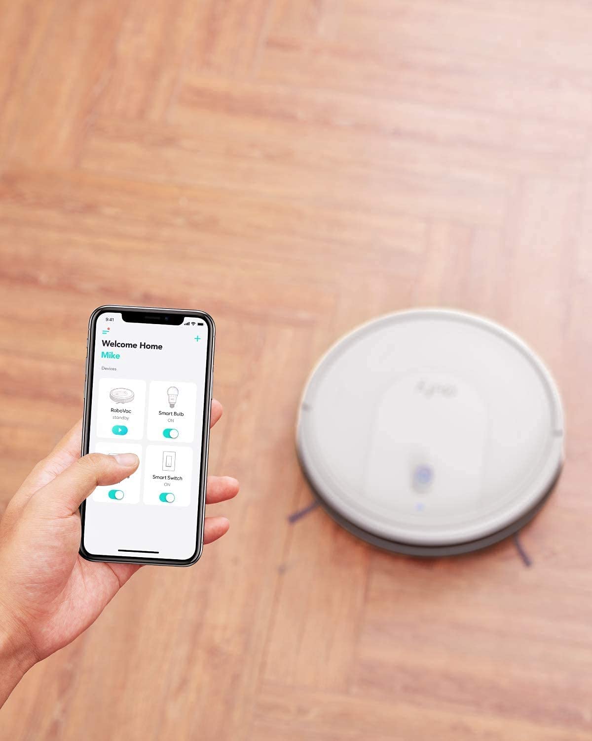 eufy Saugroboter RoboVac 30C mit BoostIQ Technologie und WLAN-Funktion, Superschlank, 1500Pa Saugkraft, geräuscharmer Betrieb, Selbstaufladend, für Hartböden, mittelhohe Teppiche, (Generalüberholt)