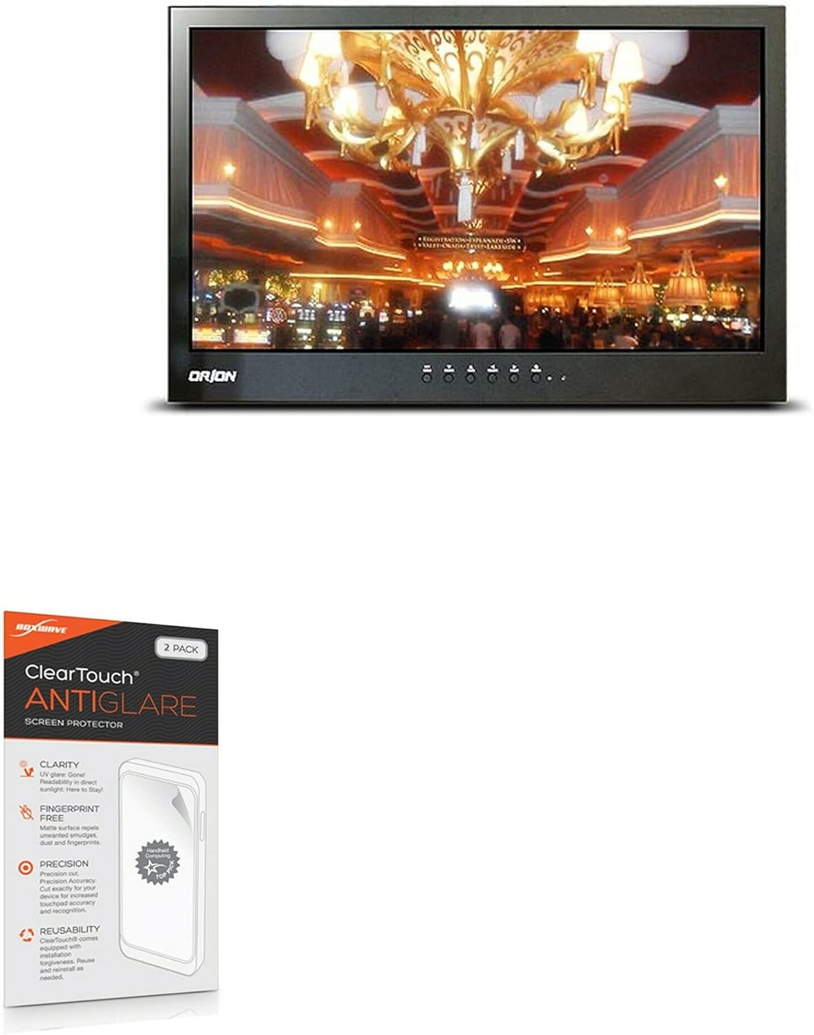 BoxWave Screen Protector Compatible with Orion Images 23REDP - ClearTouch Anti-Glare (2-Pack), Anti-Fingerprint Matte Film Skin