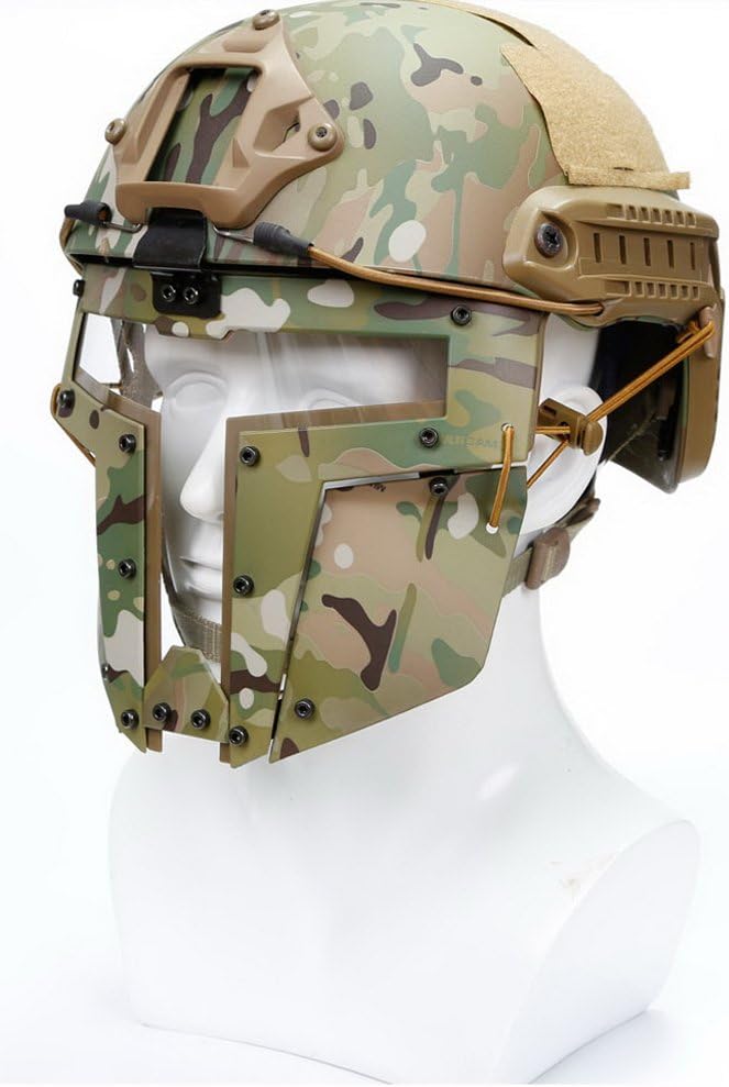 Fast Helmet Mask Full Face Tactical Mandalorian/Boba Fett/Galac-Tac Style Sparta Stylish Mask for Airsoft Paintball Wargame Fancie