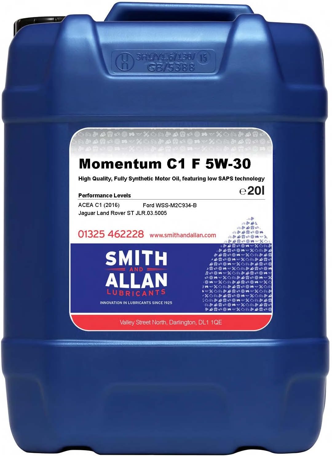 5W30 Fully Synthetic Engine Oil ACEA C1 Low SAPS Ford WSSM2C934B 20