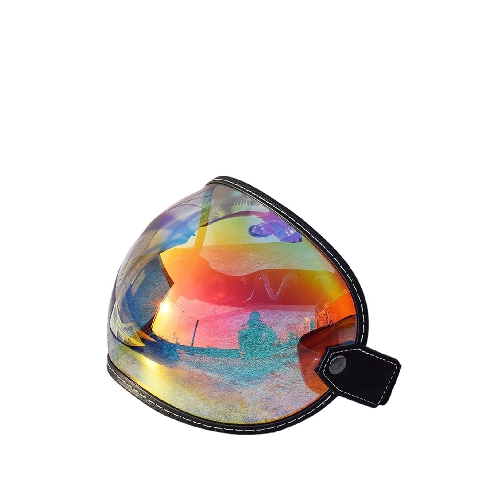visera casco moto Viseras universales for casco de motocicleta, abierto 3/4, visera burbuja, gafas moto, lentes Motocross a prueba viento Accesorio Ajustable para Casco Integral(Red)
