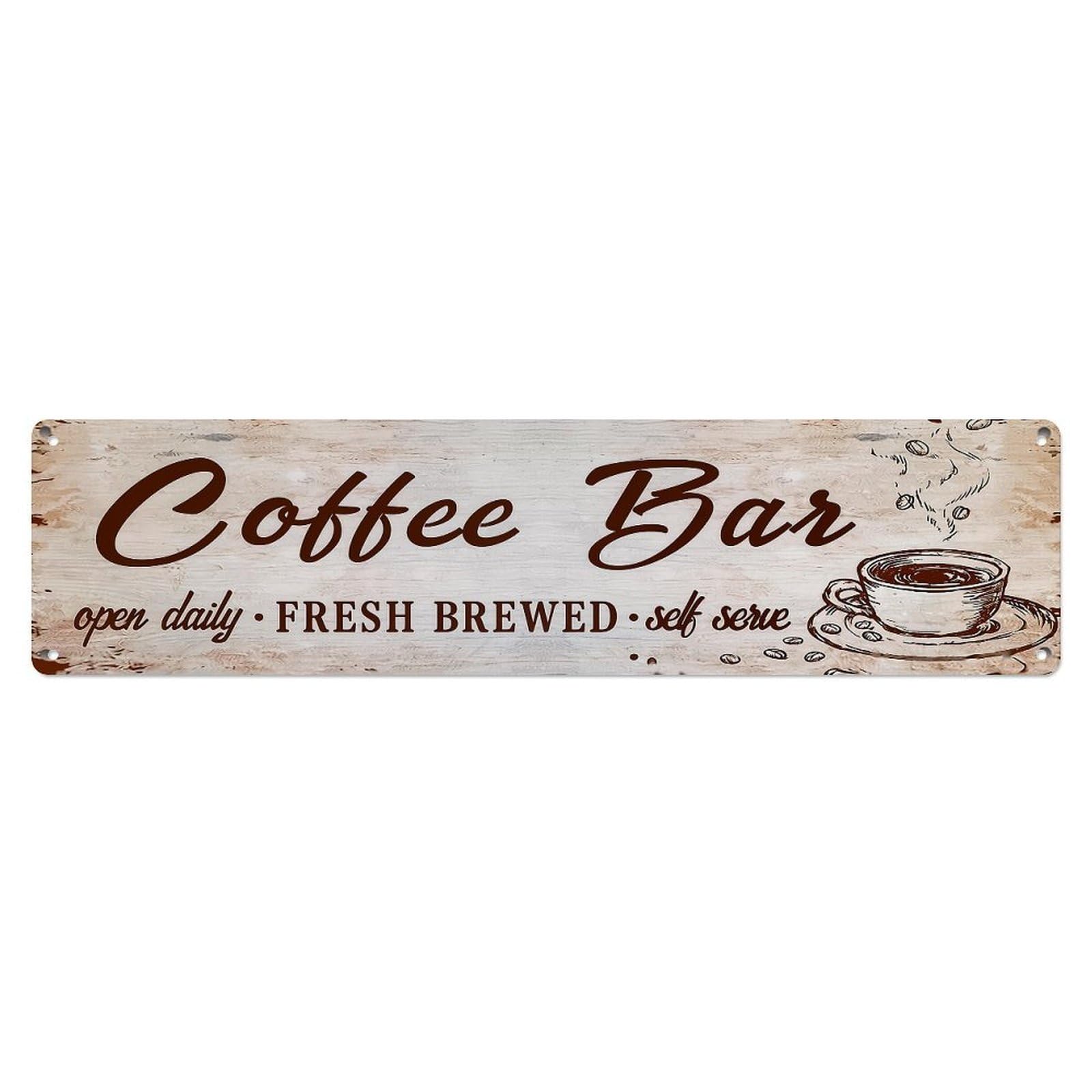 Coffee Bar Sign Art Metal Tin Sign Plaque