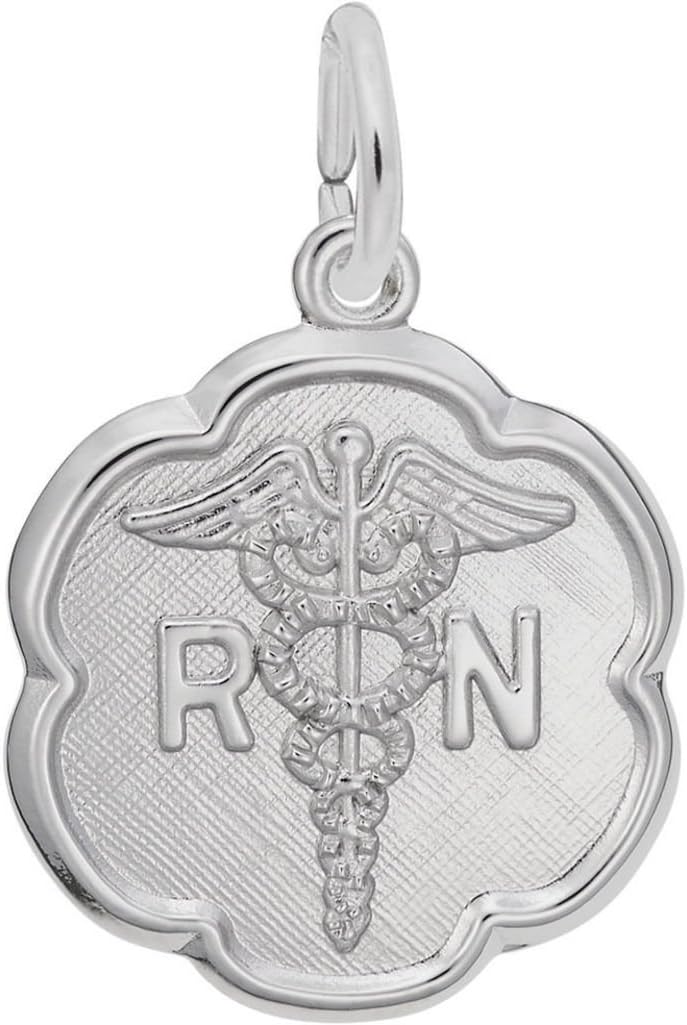 Rembrandt Elegant Registered Nurse Caduceus Charm