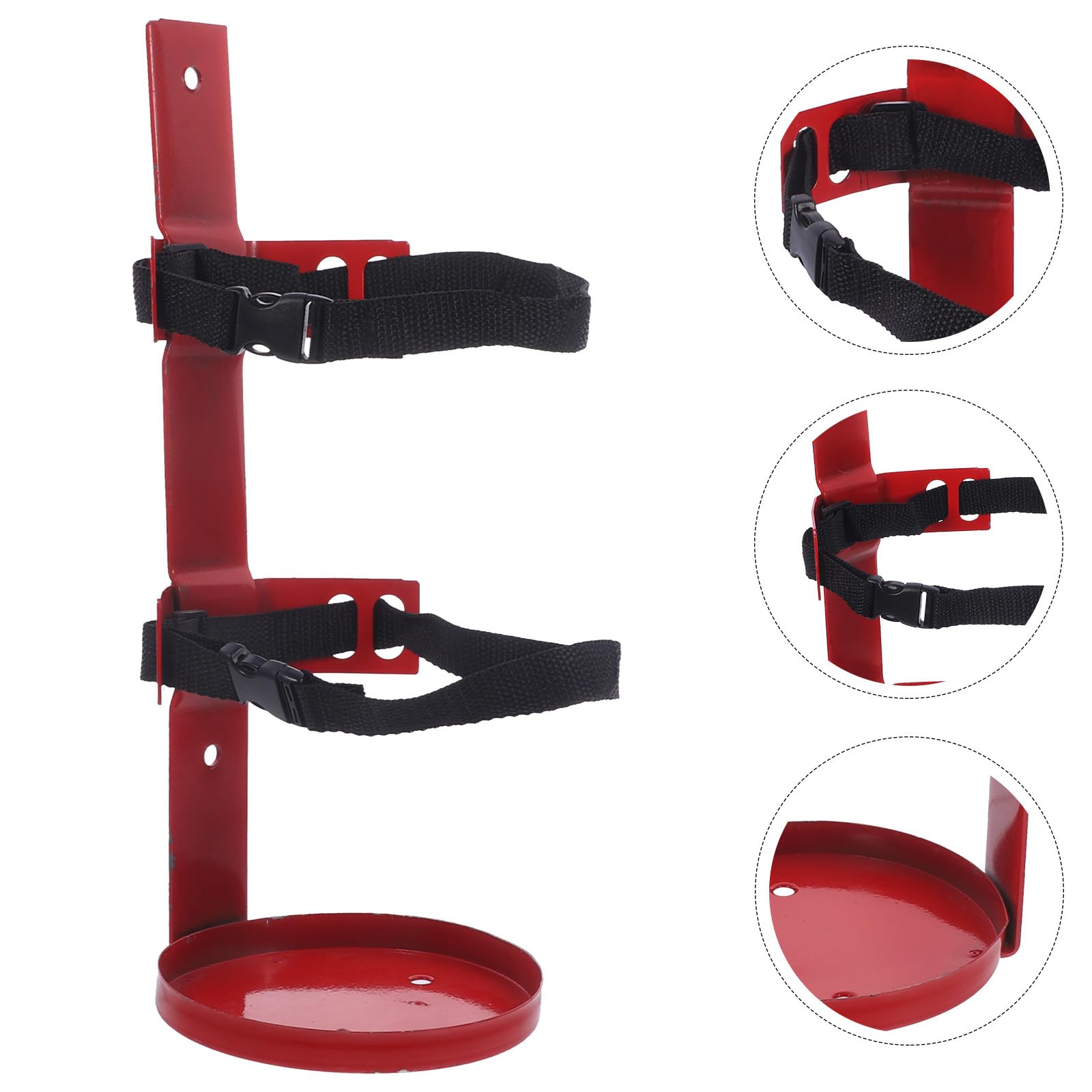 Soporte Para Extintor De 2 a 4 Kg Superficie Pulida y Orificios Variables Para Coches, Camiones y Caravanas