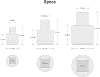 Vista 6 de TEKTON Juego de mini extensiones de 1/4, 3/8, 1/2 pulgada (3 piezas) SHA99020
