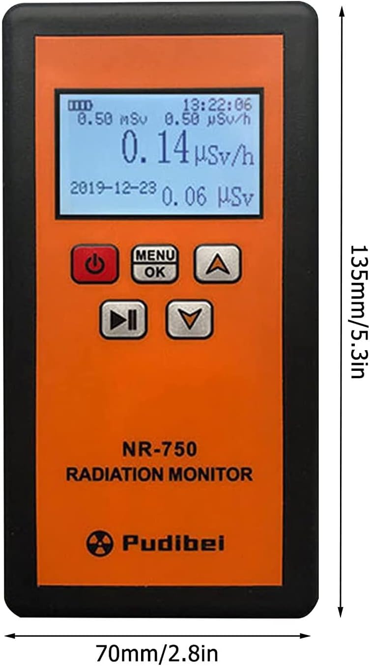KLUFO Handheld Portable Nuclear Radiation Detector,New Radiation Dose Alarm Counter, Marble Radioactive Monitor Digital Meter High Sensitivity Accuracy Large Screen,NR-750