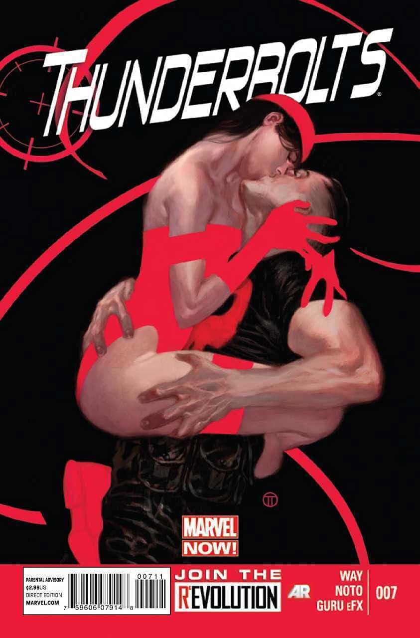 Thunderbolts (2013) #7 VF Julian Totino Tedesco Cover Elektra Punisher Kissing