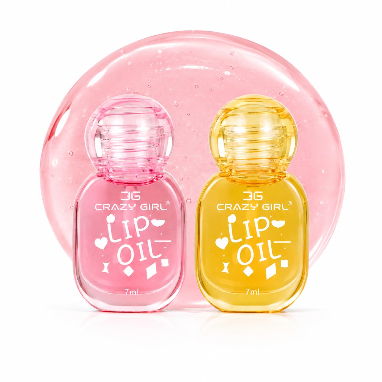 CRAZY GIRL Lip Oil Pack of 2 | Hydrating Tinted Lip Gloss with Fruit Extracts, Jojoba & Avocado Oil | Non Sticky Moisturizing Lip Glow for Dry Lips | Long Lasting Glossy Shine-image-5