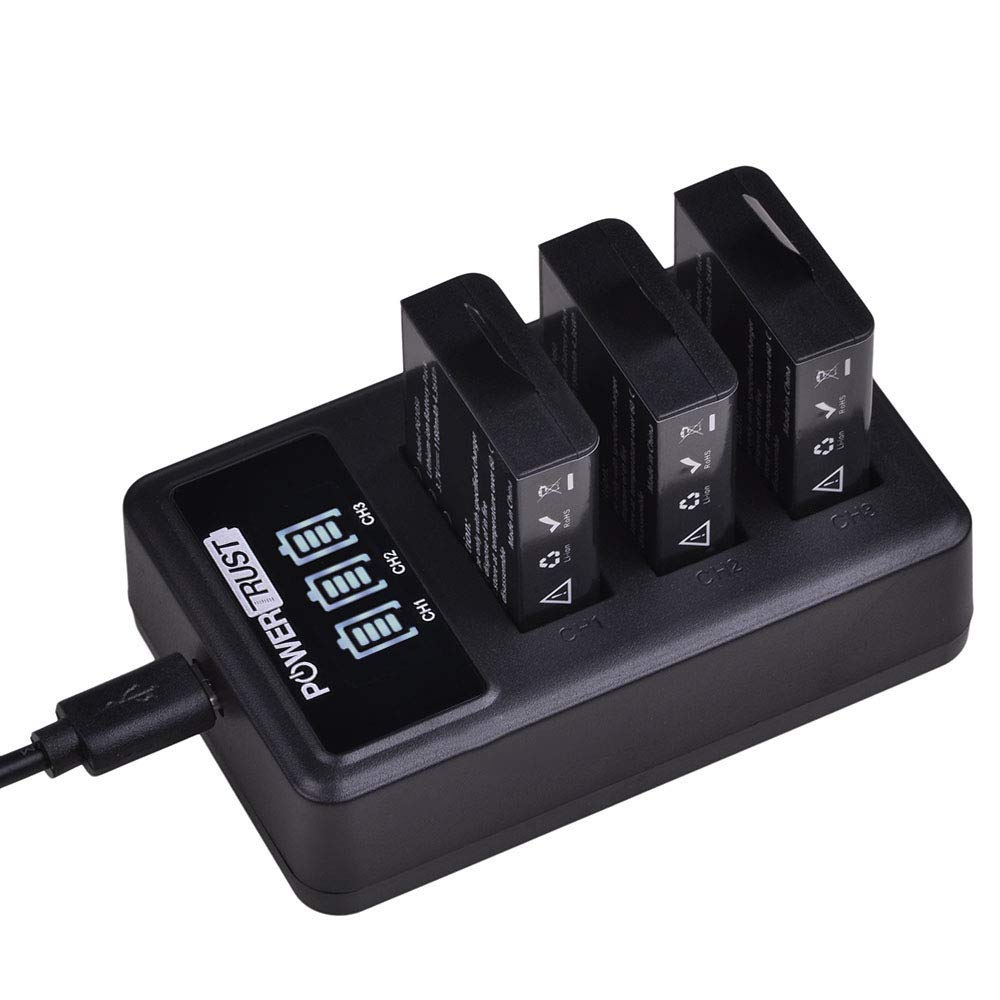 2 Batterie 1050mAh + Caricabatterie USB Per Fotocamera EKEN H9R, H9, H3, H8PRO, H8R