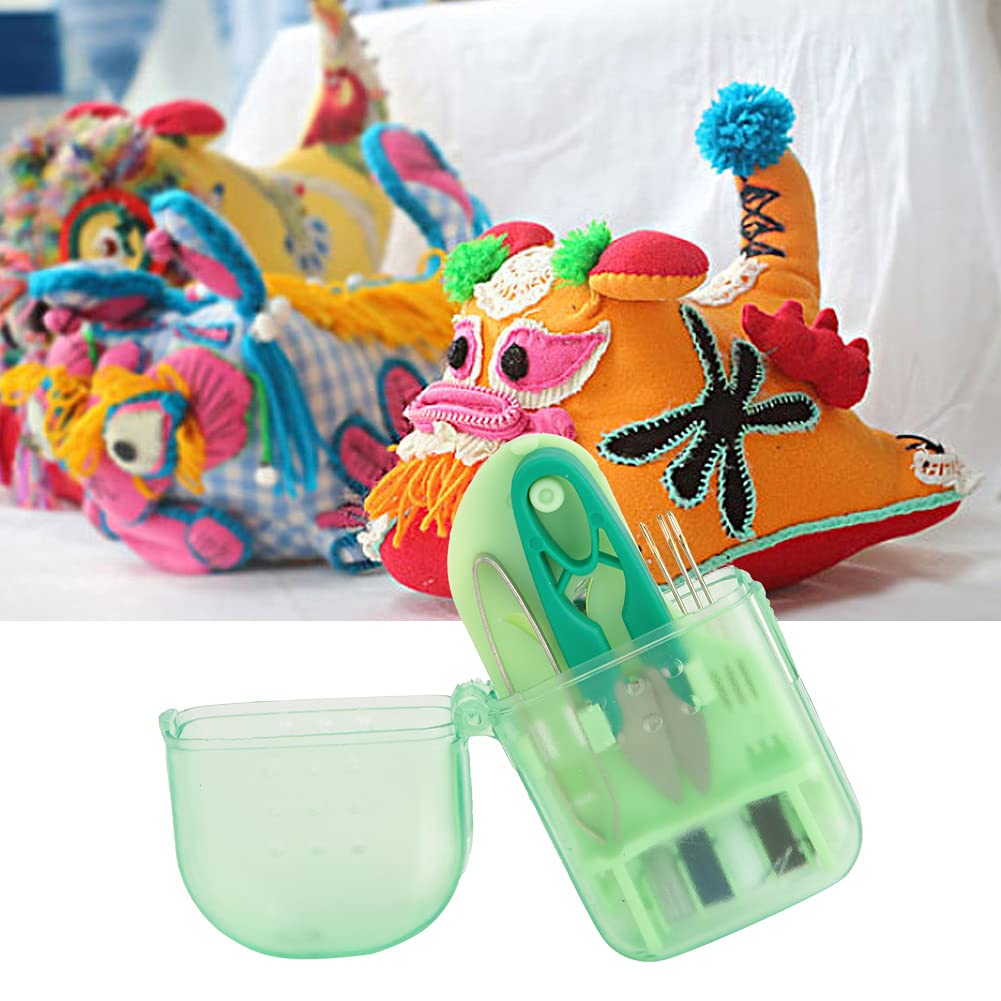 MRKU Mini Kit de Costura portátil, Exquisito con Caja de Almacenamiento, Tijeras, 4 Hilos, Juego de Costura Ligero para Reparaciones de Emergencia en el hogar y Manualidades.