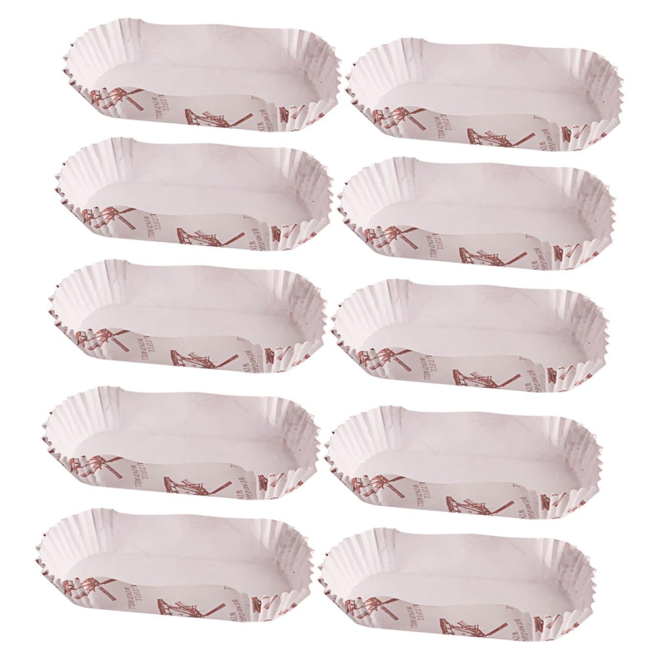 Amosfun 600piezas Taza de Pastel Bandeja para Pan Forma de Barco Moldes Ovalados de Papel para Hornear Decorativos para Cupcakes