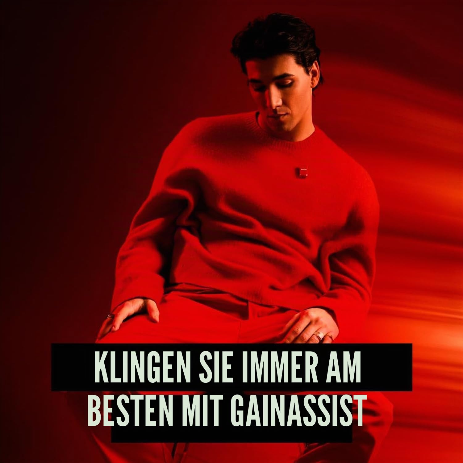 Rode Wireless Micro Drahtloses Mikrofon-System USB-C für Smartphones Rot mit keepdrum Mikrofasertuch