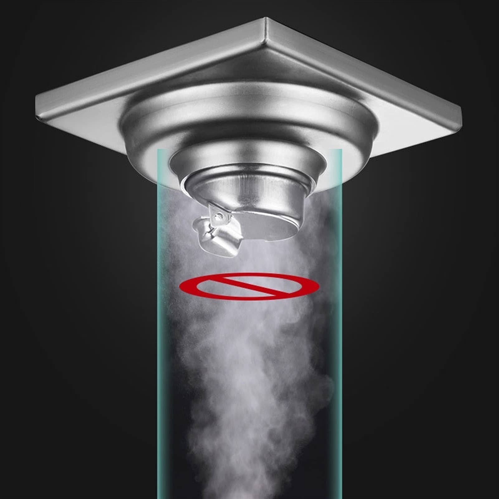 SUS304 Égouttoir de douche carré avec filtre à cheveux amovible 15,2 cm Égouttoir de sol pour cuisine, salle de bain, garage et sous-sol, finition blanche brossée