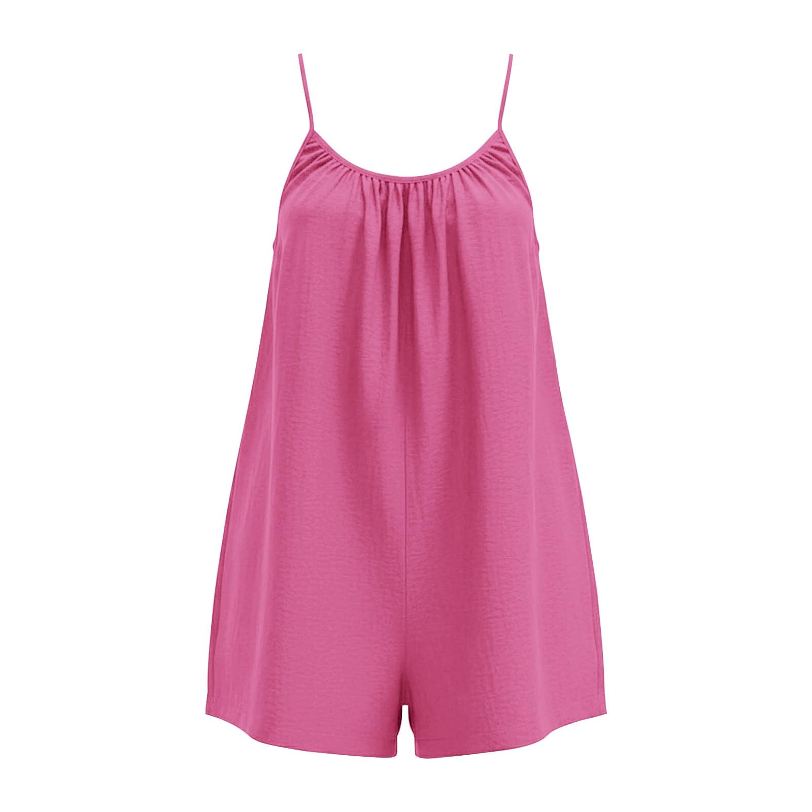 Combinaison d'été courte pour femme avec bretelles spaghetti et dos nu