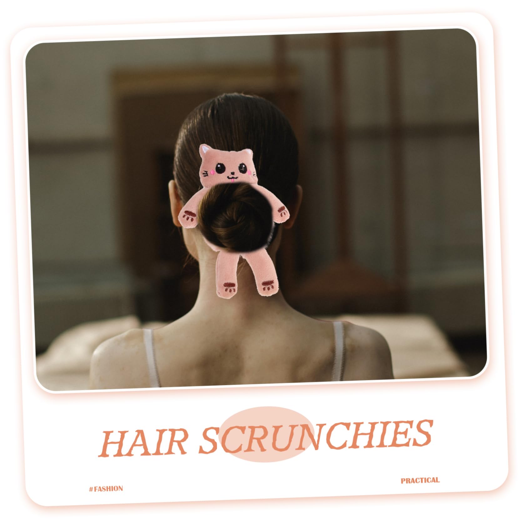 BESTYASH Fluffy Animal Hair Scrunchies Soft Plush Hair Ties for Women Girls Elastic Non-Slip Ponytail Holders Cute Cartoon Accessories for Daily Styling - Image 2