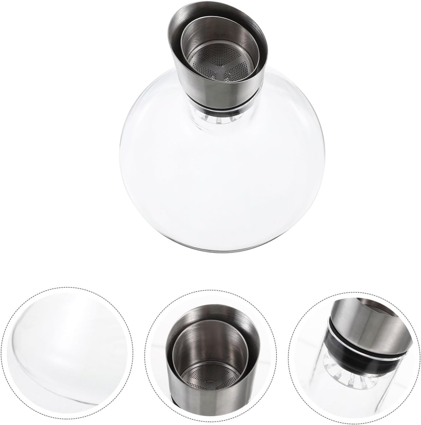 Alipis Glass Wine Decanter Fast Pourer for Enhanced Aeration Wine Jug Unique Design for Enjoying Rich Flavors for Entertaining and Gifting