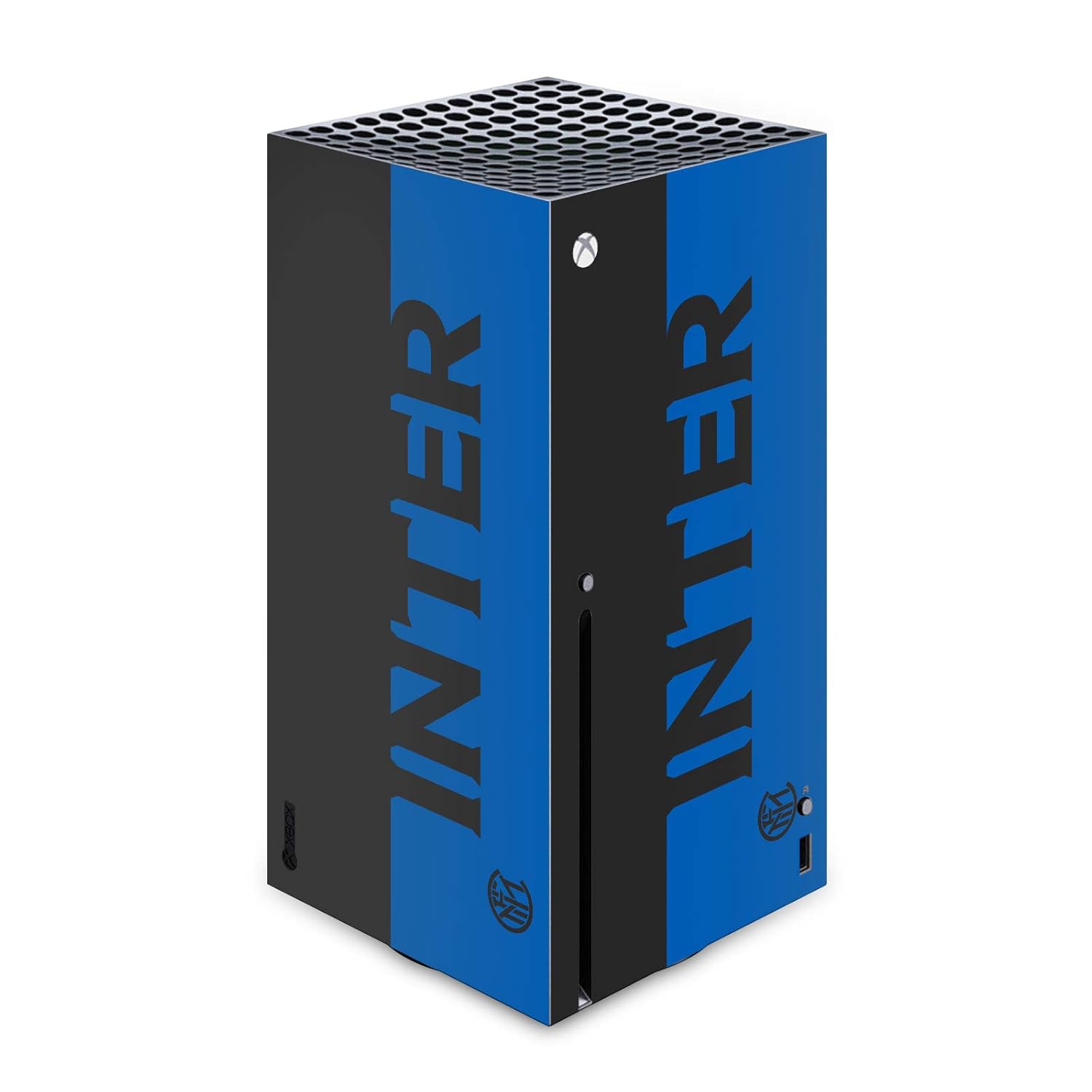 Head Case Designs Officially Licensed Inter Milan Blue and Black Full Logo Vinyl Sticker Gaming Skin Case Cover Compatible with Xbox Series X Console