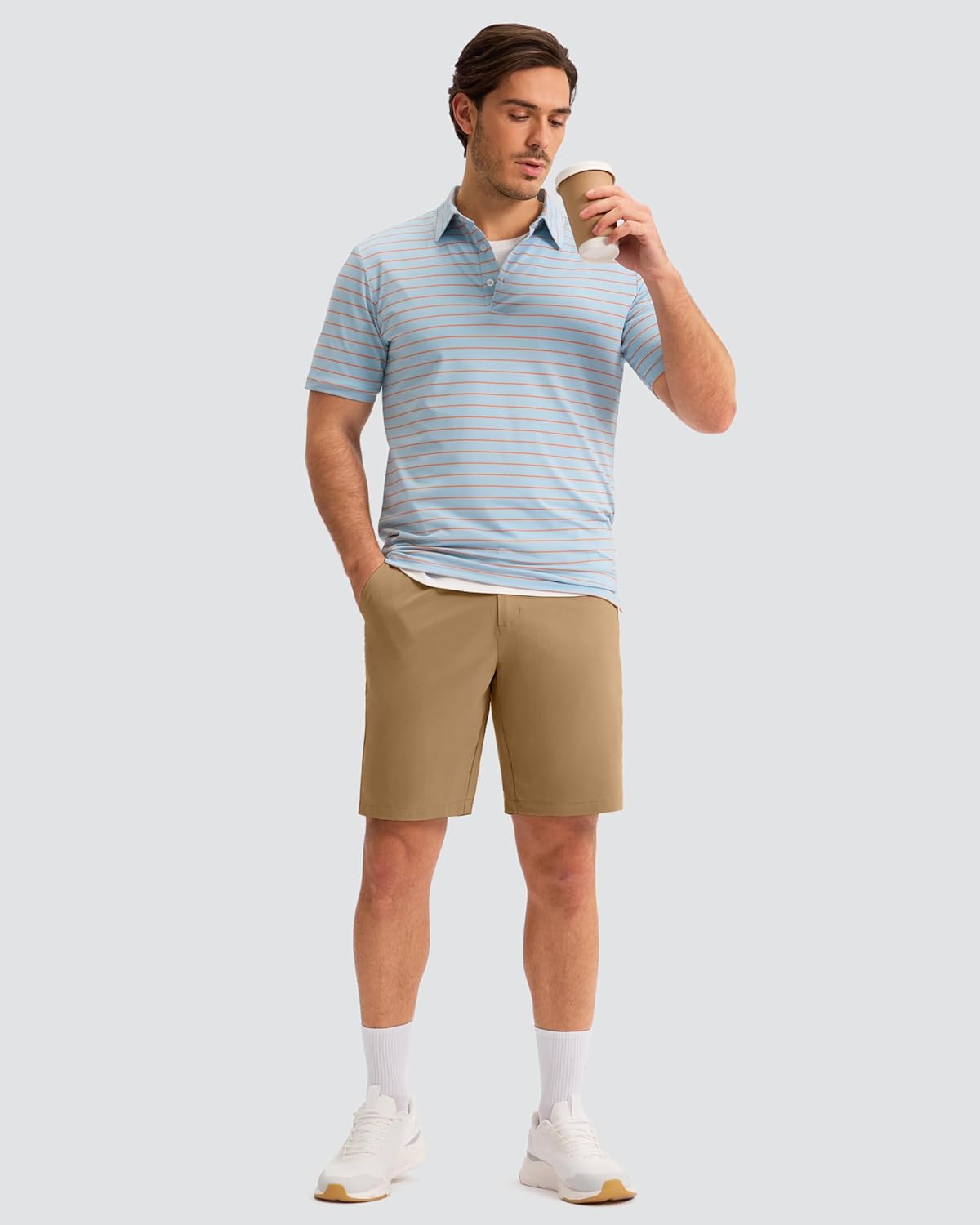 Men's Golf Shorts 7"/ 9"/ 11" Inseam with 5 Pockets Lightweight Stretch Quick Dry Casual Dress Hybrid Short for Men