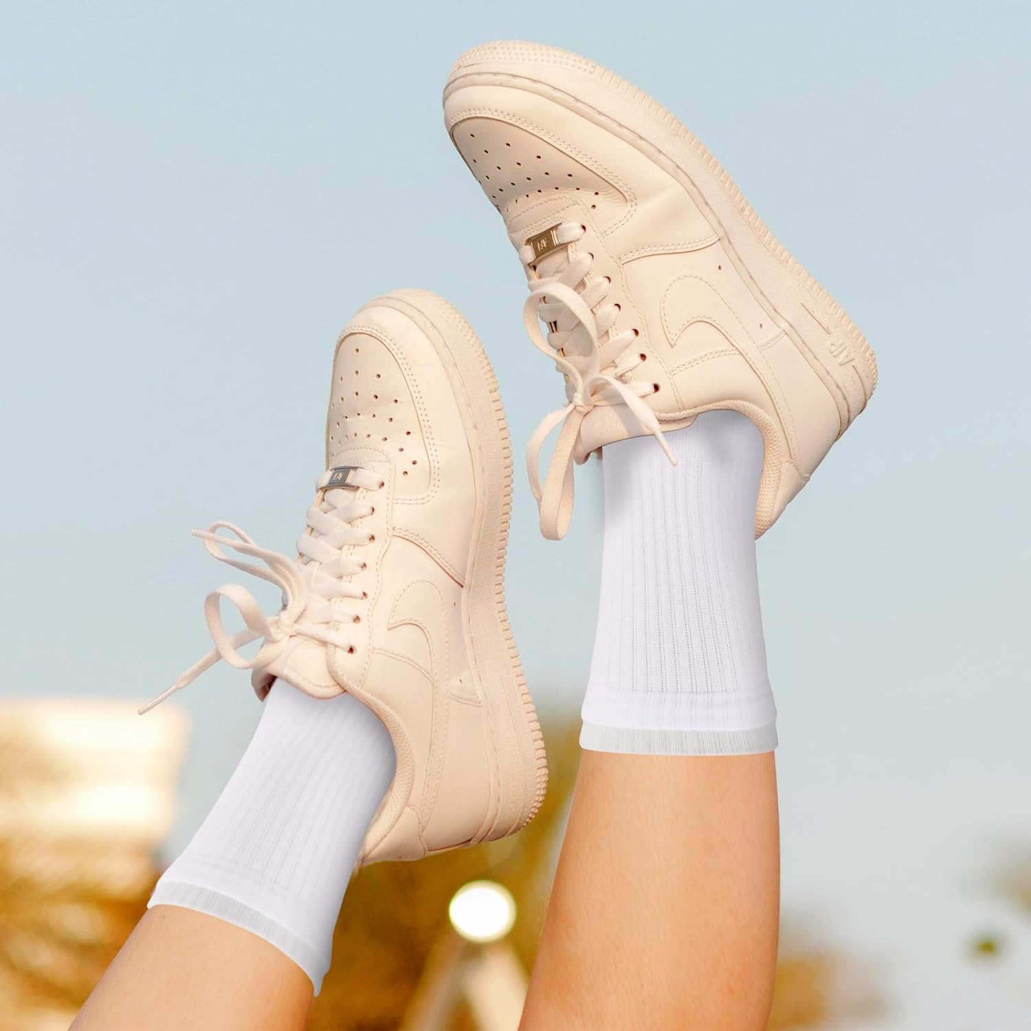 YUEDGE Women's Training Athletic Cushioned Crew Socks Moisture Wicking Cotton Womens Socks Padded Boot Socks For Women - Image 5