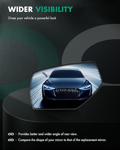 Miniatura 10 de SCITOO Espejo exterior apto para Chevy Accesorios exteriores de repuesto espejos de vidrio 03-07 para Chevy para GMC Silverado Sierra 15002500