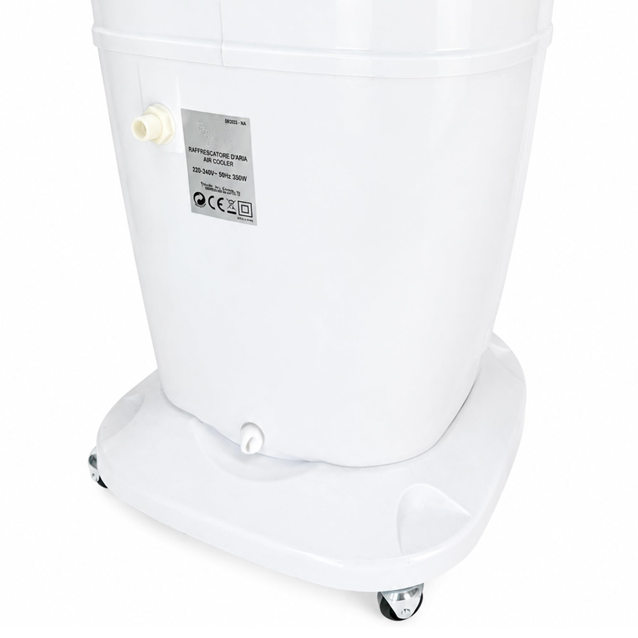 Raffrescatore Evaporativo H174cm ad Acqua 5000 m³/h, Serbatoio 40L con Vano Ghiaccio, Telecomando e Timer, Ventilatore Centrifugo 350W, Oscillazione Automatica Destra/Sinistra e Alto/Basso