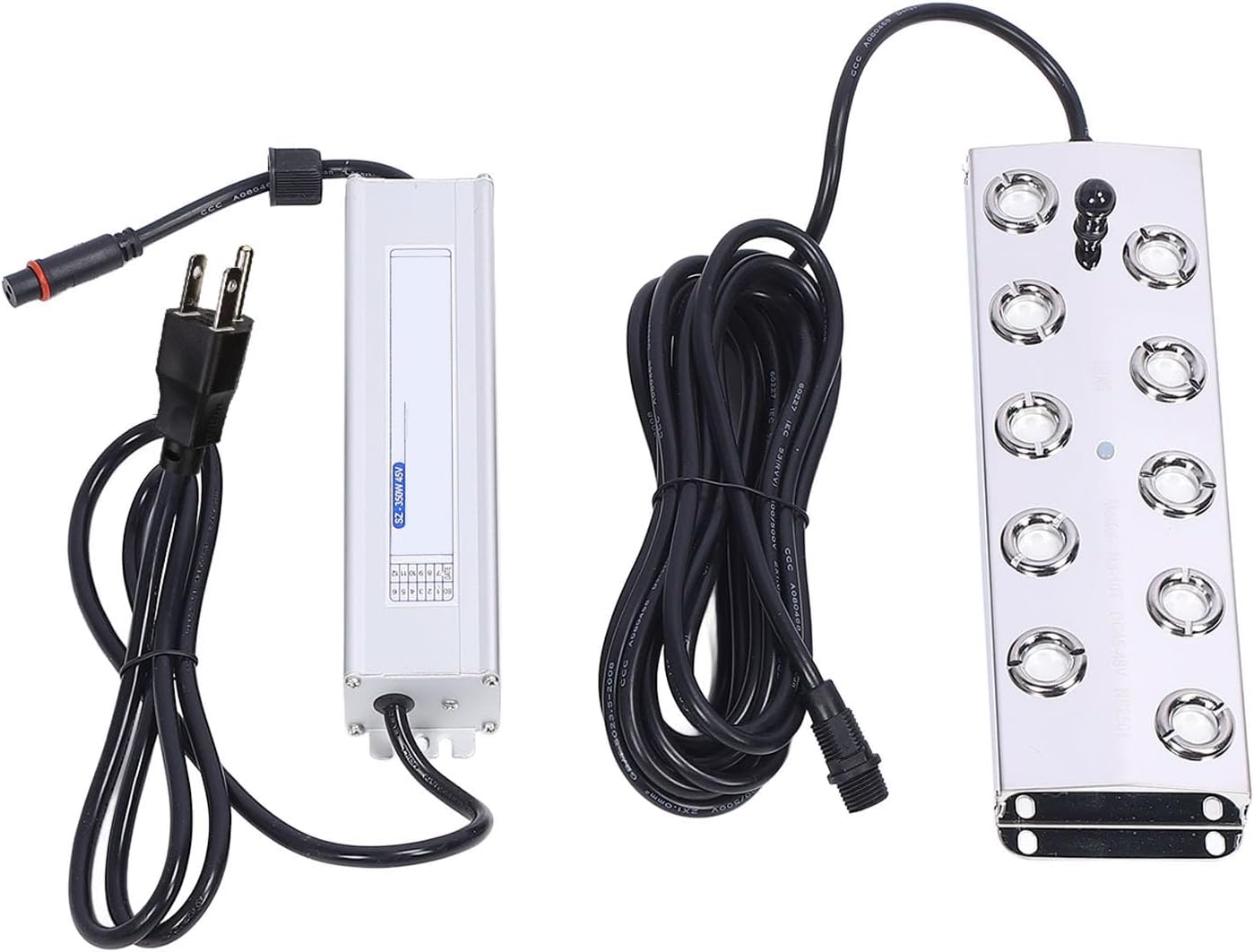 Ultrasonic Mist Make, 10 Head Ultrasonic Fogger Ultrasonic Fog Maker Mist Maker with 350W IP67 Power Supply for Landscape Garden Pond (US Plug)