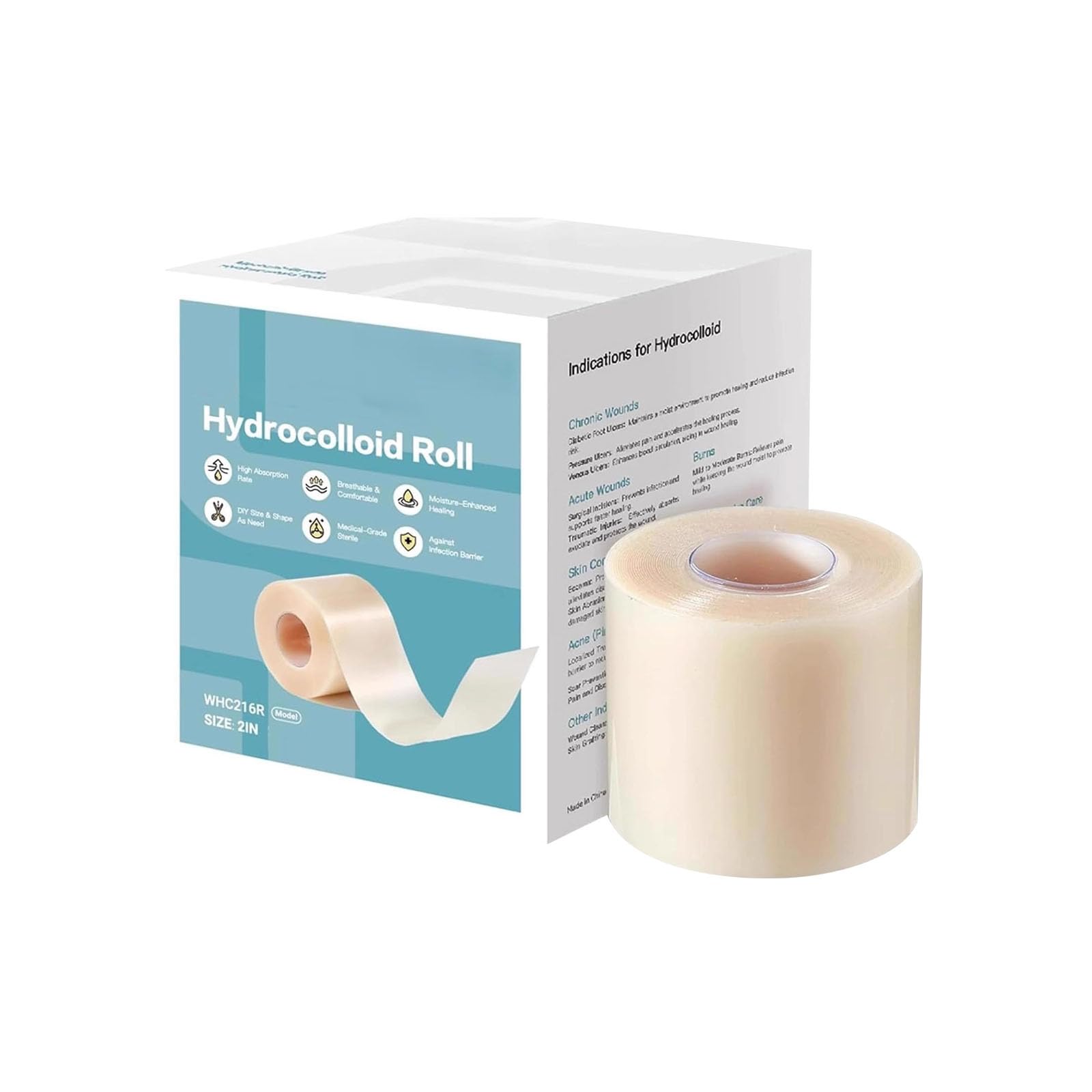 Aazon.co: Hydrocolloid Roll For Wound Care, Hydrocolloid Bandages