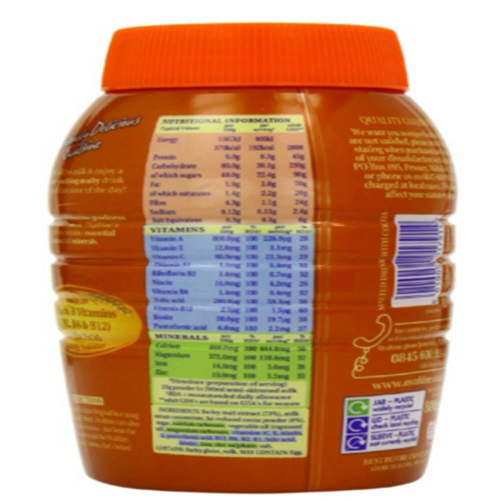 Ovaltine Original Lot de 2 laits ajoutés 800 g