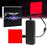 Vista 7 de Panel LED flexible, hoja de panel electroluminiscente EL, cinta cortable y suave para máscara, cosplay, decoración de fiesta, bricolaje - parpadeo