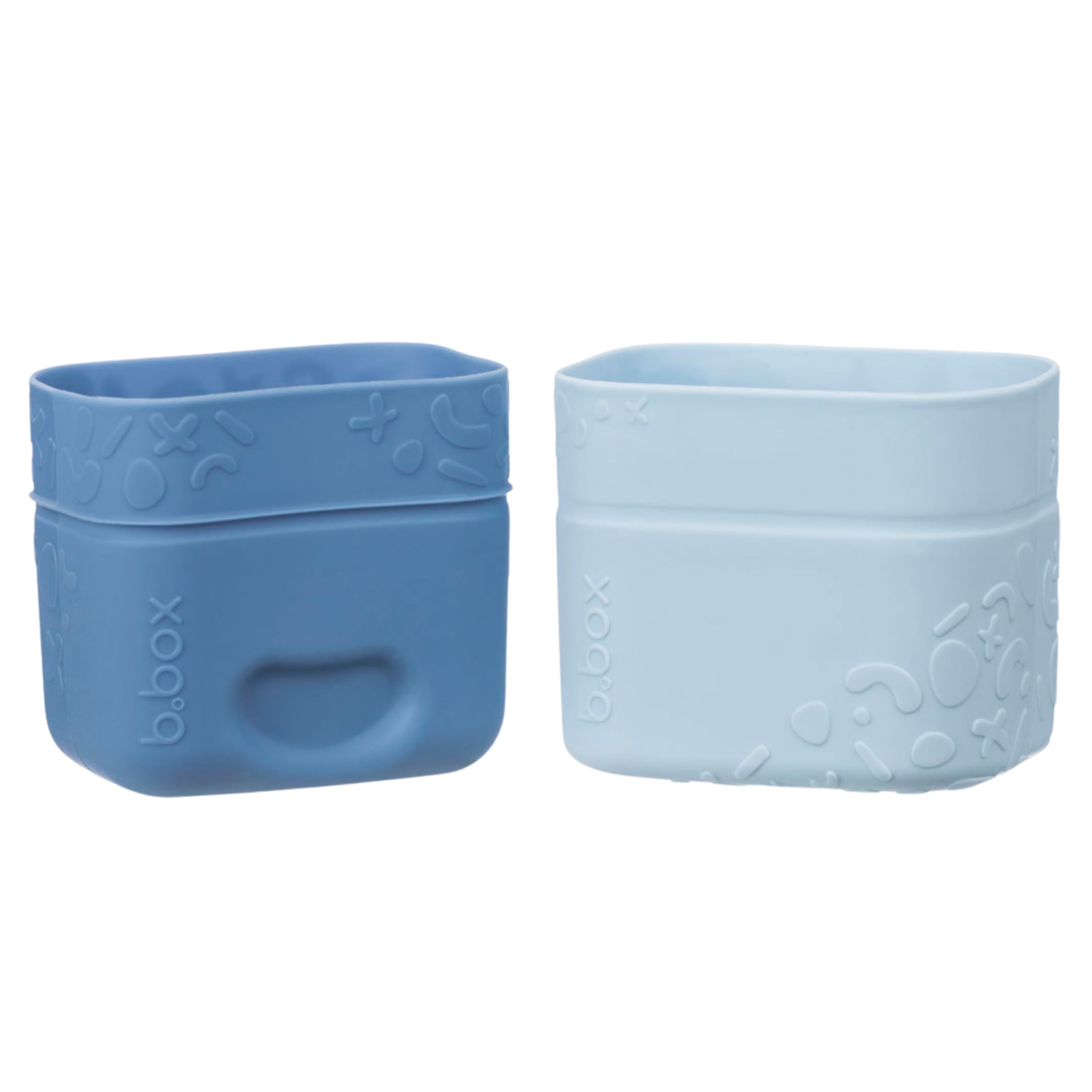 B.box Ocean Silicone Snack Cups, Reusable Food Meal Prep Storage Containers With Lids, Oven, Microwave, Freezer, Dishwasher Safe, Fits In Lunchbox, 150 Ml Base, 170 Ml Lid, Child Asin