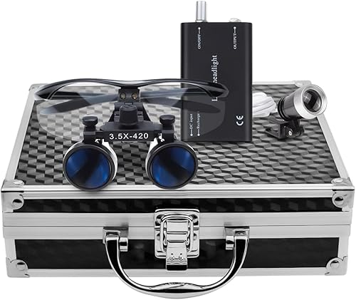 BoNew 3.5X lupas con clip de 3W en tipo lámpara principal con color de caja de aluminio negro