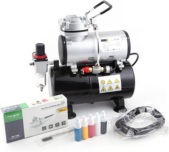 Timbertech Airbrush Compressor Kit AS186K Professional Airbrushing