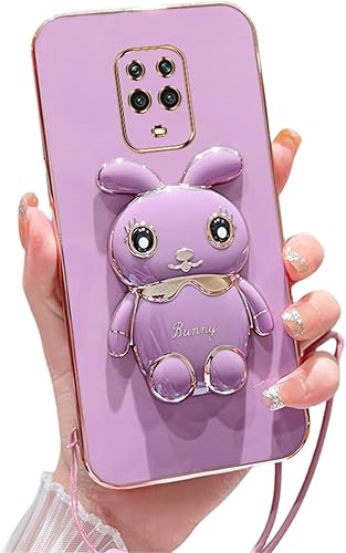 Funda compatible con Redmi Note 9S Funda de teléfono TPU Silicona Soporte galvanizado Suave Durable Caída Protección a prueba de golpes para Redmi