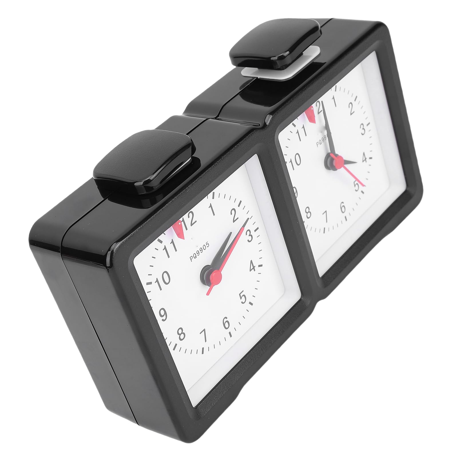 Cryfokt Orologio da Scacchi Analogico, Timer Meccanico Preciso con Angolo di Visione Inclinato per Giochi Cinesi Internazionali e Go, Materiale ABS, Funzione Doppio Timer con Pulsante di Avvio per Tou