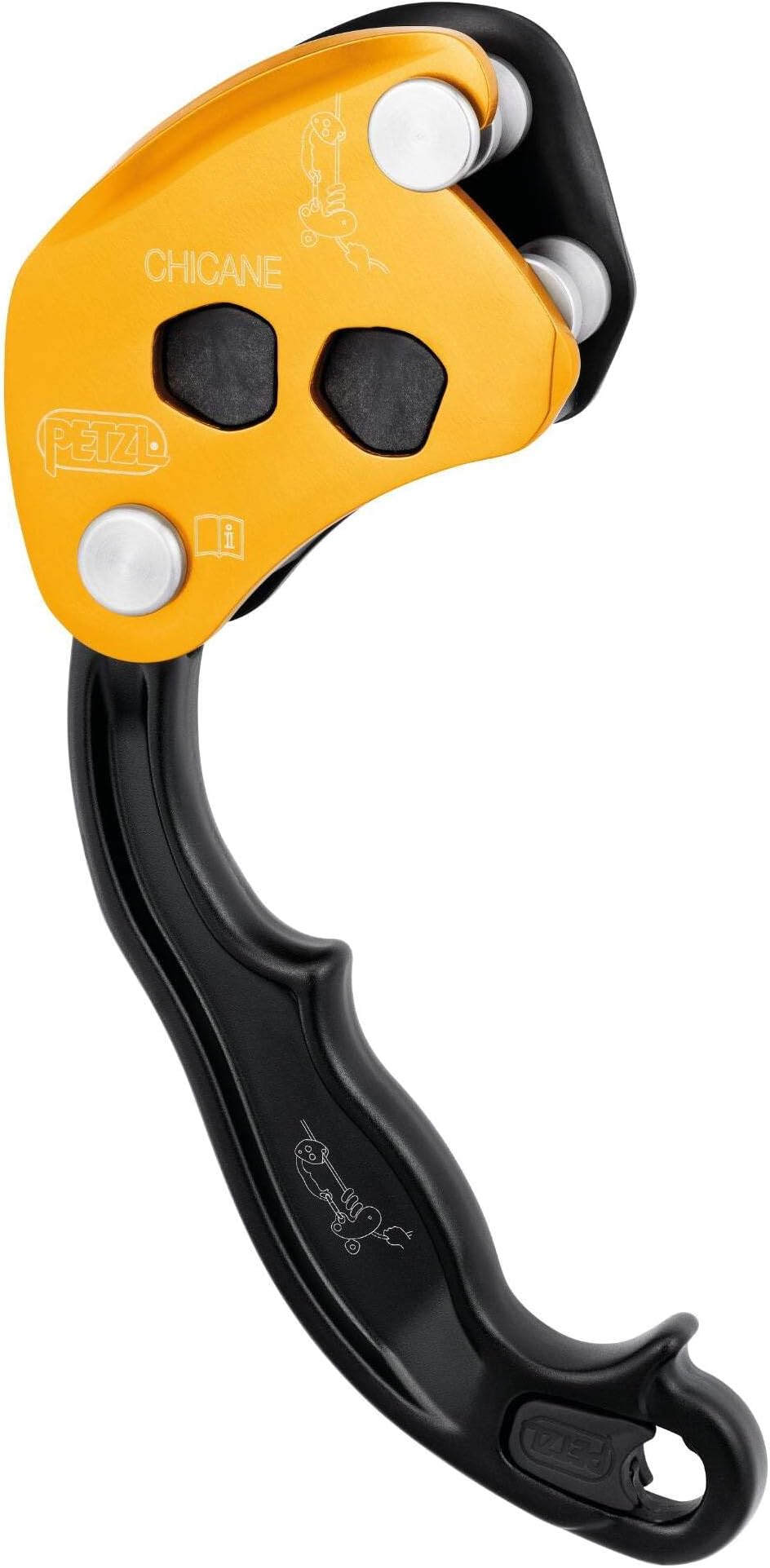 PETZL Chicane Auxiliary Braking Device for Zigzag on Single Ropes - Yellow