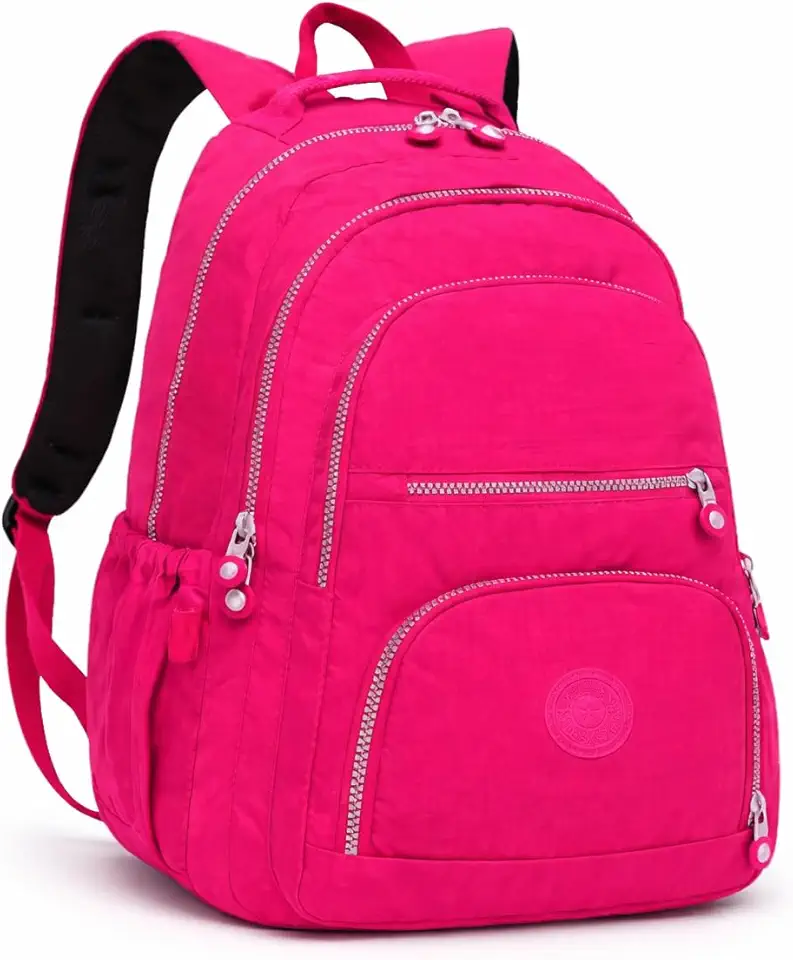 Mochila Grande 30L Nylon Impermeável Feminina Masculina Escolar Juvenil Notebook 15" — Mochila Preta Resistente com Múltiplos Bolsos, Leve, Casual e Reforçada para Escola e Viagens