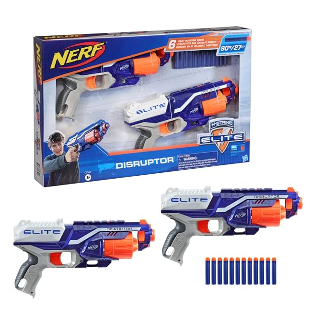 Hasbro Nerf Elite, Disruptor Pack 2, Lanzadores de Dardos de Espuma, Aventura con Amigos