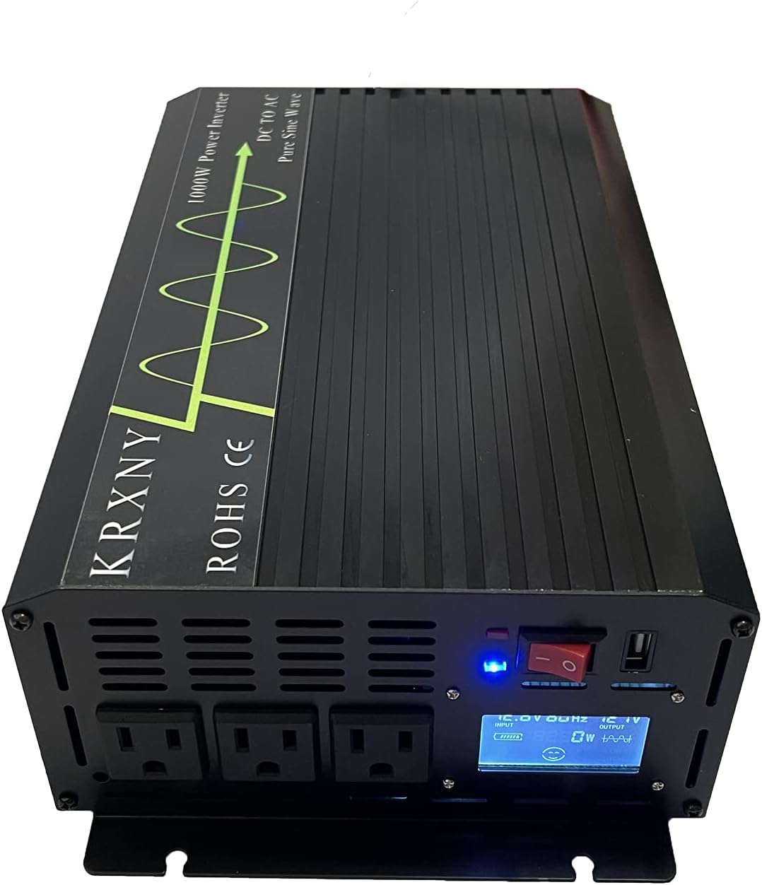 Cheapest ๐ KRXNY 1000W Pure Sine Wave Power Inverter 12V DC to 110V 120V AC 60HZ with USB Port for Car/RV Home Solar System Flash Deals - 50% OFF KRXNY 1000W Pure Sine Wave Power Inverter 12V DC to 110V 120V AC 60HZ with USB Port for Car/RV Home Solar System