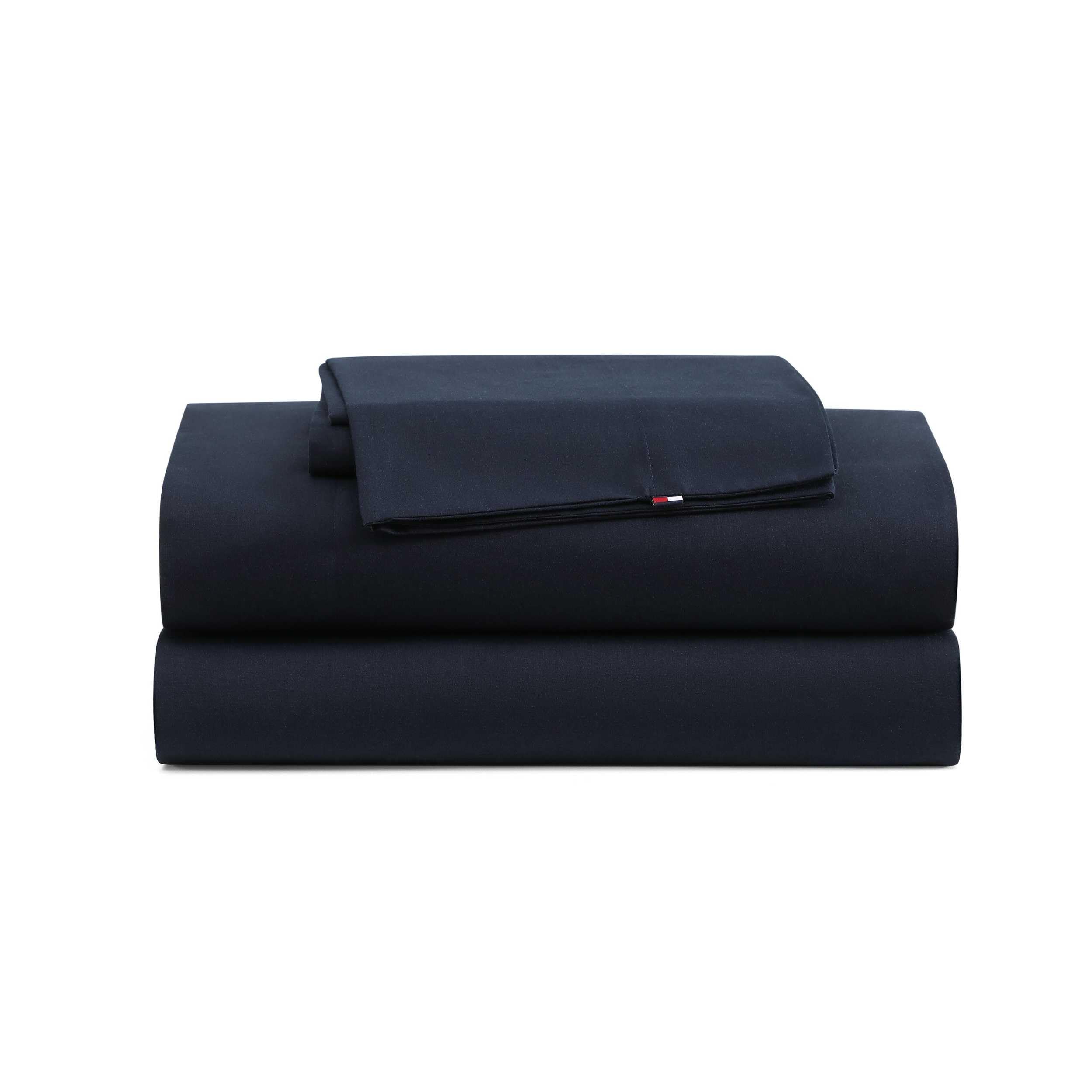 Tommy Hilfiger - Lenzuola per letto singolo, biancheria da letto in cotone traspirante con federa abbinata, set di biancheria da letto leggero, tasche profonde, elementi essenziali per dormitorio