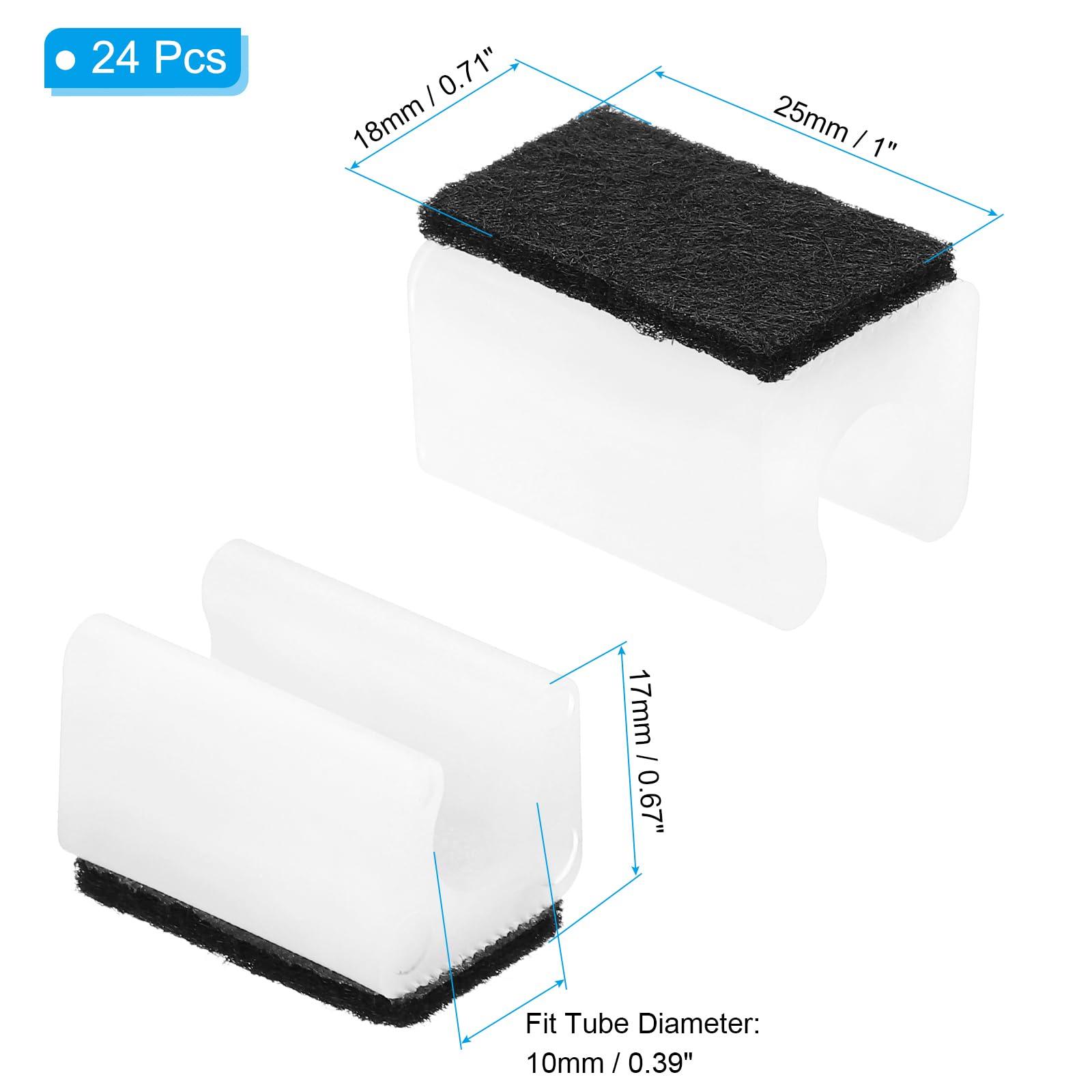 PATIKIL 24pcs Rectangle Chair Leg Cover with Felt Pad - Image 2