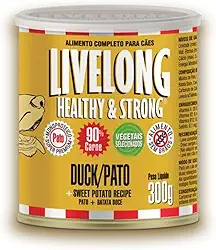 Livelong Alimento Completo Natural Ração Úmida Sensitive Sabor Pato 300g Para Cães