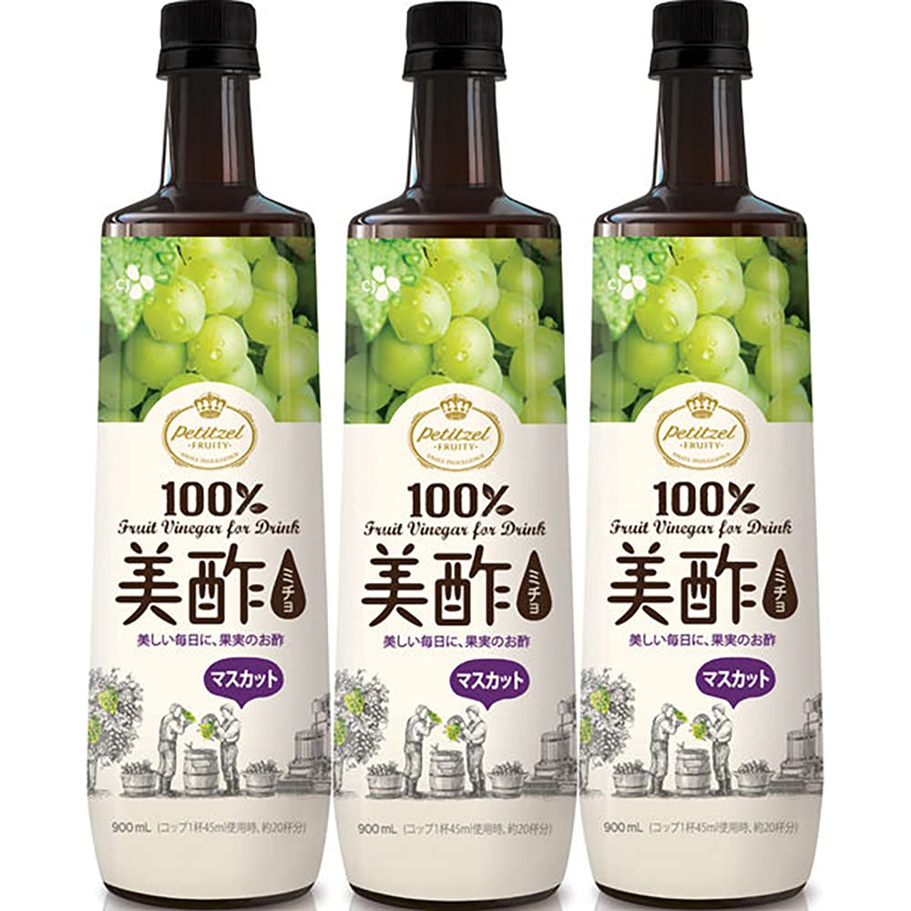 Amazon.co.jp: ミチョ 美酢マスカット 900mlx3本 (青ぶどう) : 食品
