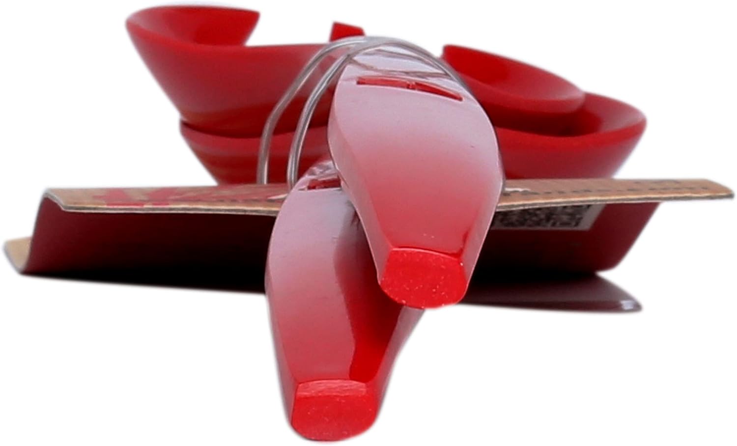 Natural Home Molded Bamboo Salad Serving Set, Cherry Red