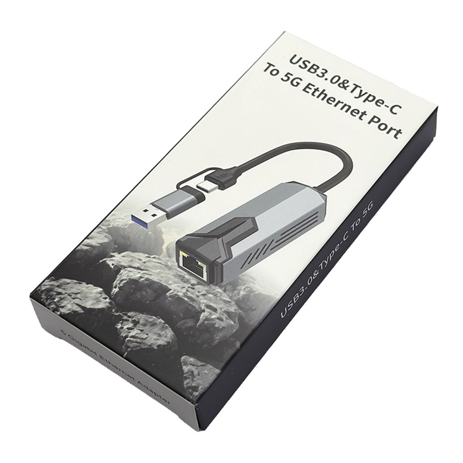 Adattatore Ethernet da USB C a RJ45 10Gbps alloggiamento in alluminio dissipazione del calore Design Plug & Play per laptop/tablet/telefono USB tipo C Gigabit Ethernet Adapter
