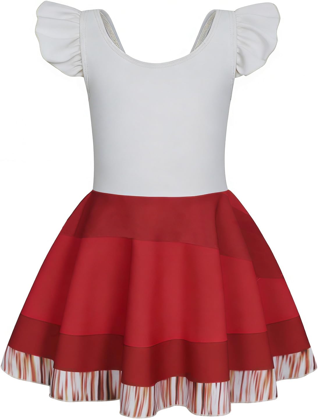 COTRIO One Piece Princess Swimsuit for Girls Short Sleeve Swim Dress Rash Guard Bathing Suit Skirted Swimwear 1-10 Years