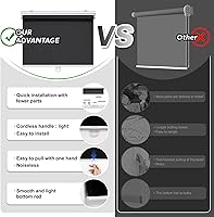 Vista 3 de AOSKY Persianas Enrollables sin Cordón Opacas para Ventanas, Persianas Oscurecedoras de Habitación Enrolladas con Sistema de Resorte, Protección UV