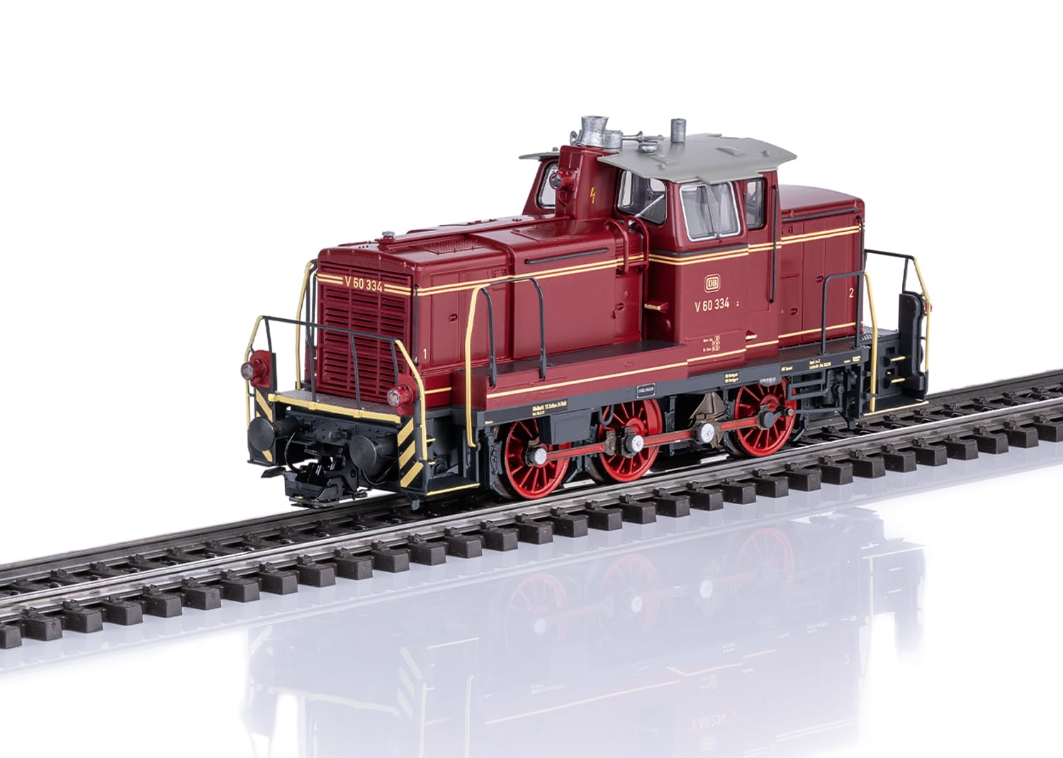 Märklin 38600 Diesel-Rangierlokomotive V 60 Modelleisenbahn - Spur H0 - mit Pufferspeicher und mfx Decoder -Maßstab 1:87