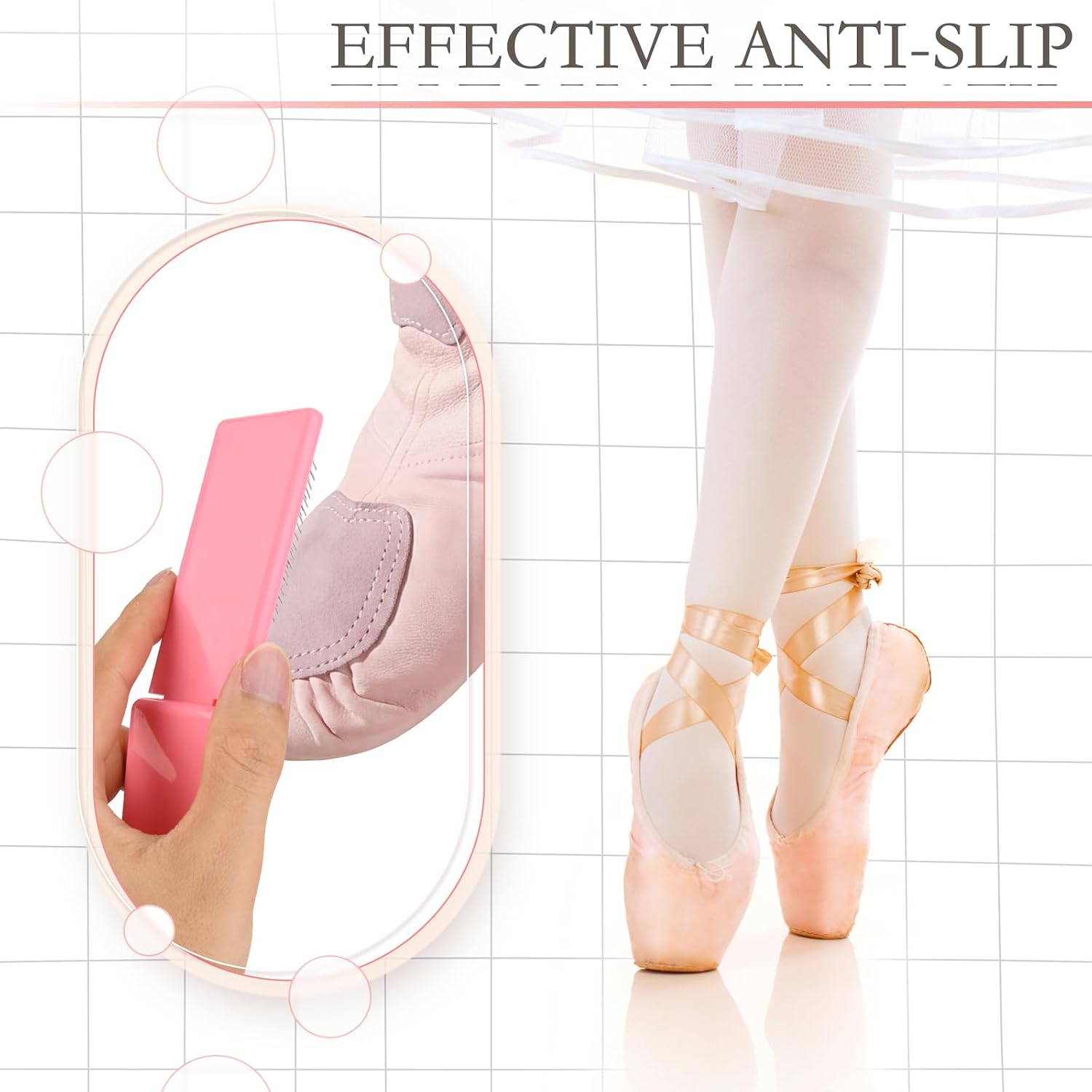 2 Pcs Suede Sole Wire Brush Foldable Dance Shoe Sole Cleaner, Pink image 4