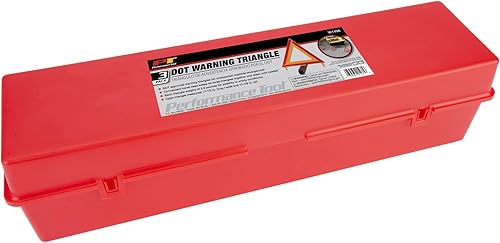 Miniatura 4 de Performance Tool W1498 Triángulo reflectante de emergencia grande de advertencia temprana en carretera, paquete de 3 con funda (aprobado por